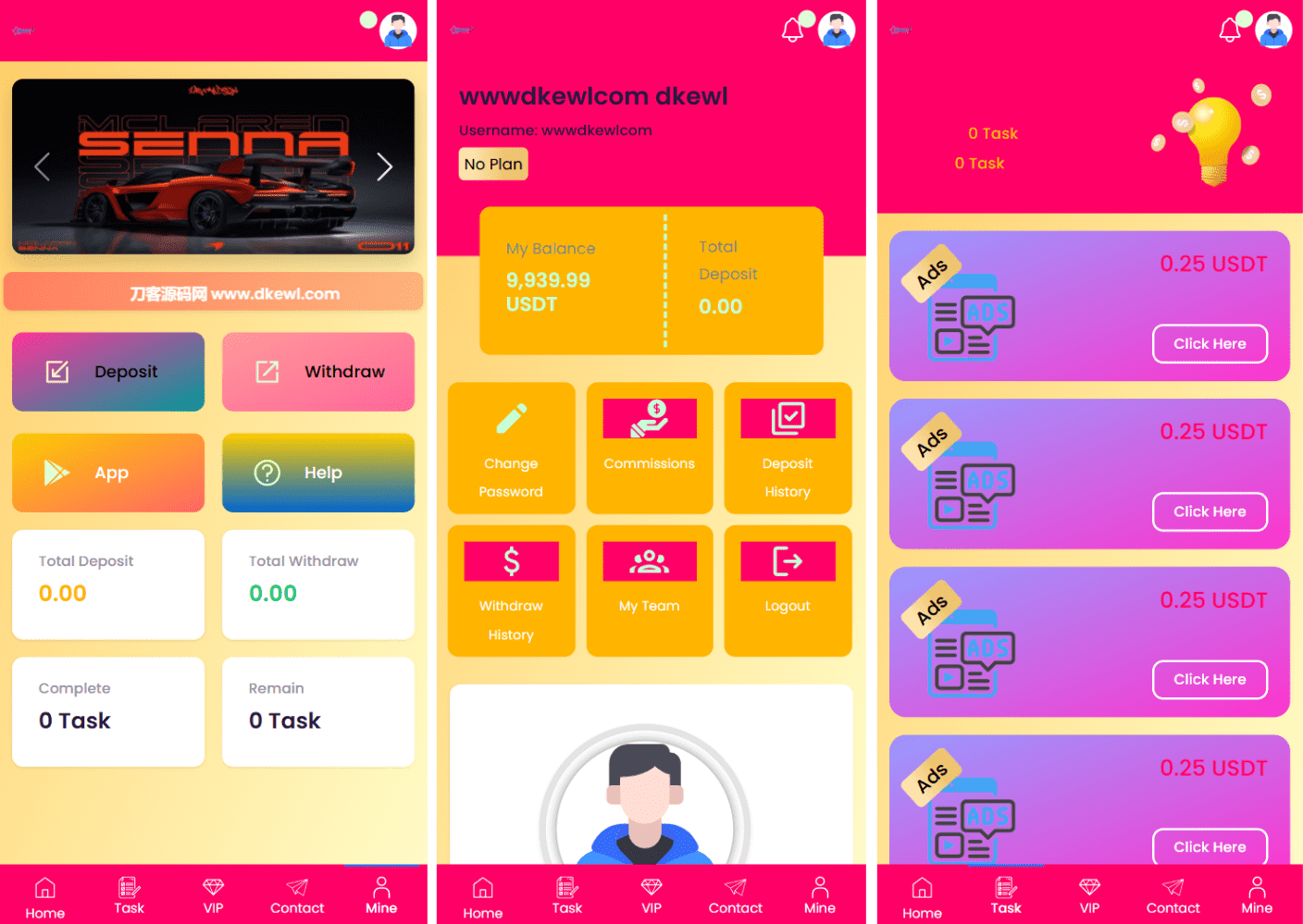 SENNA海外广告奖励投资理财源码/附详细教程-入巷拾玖